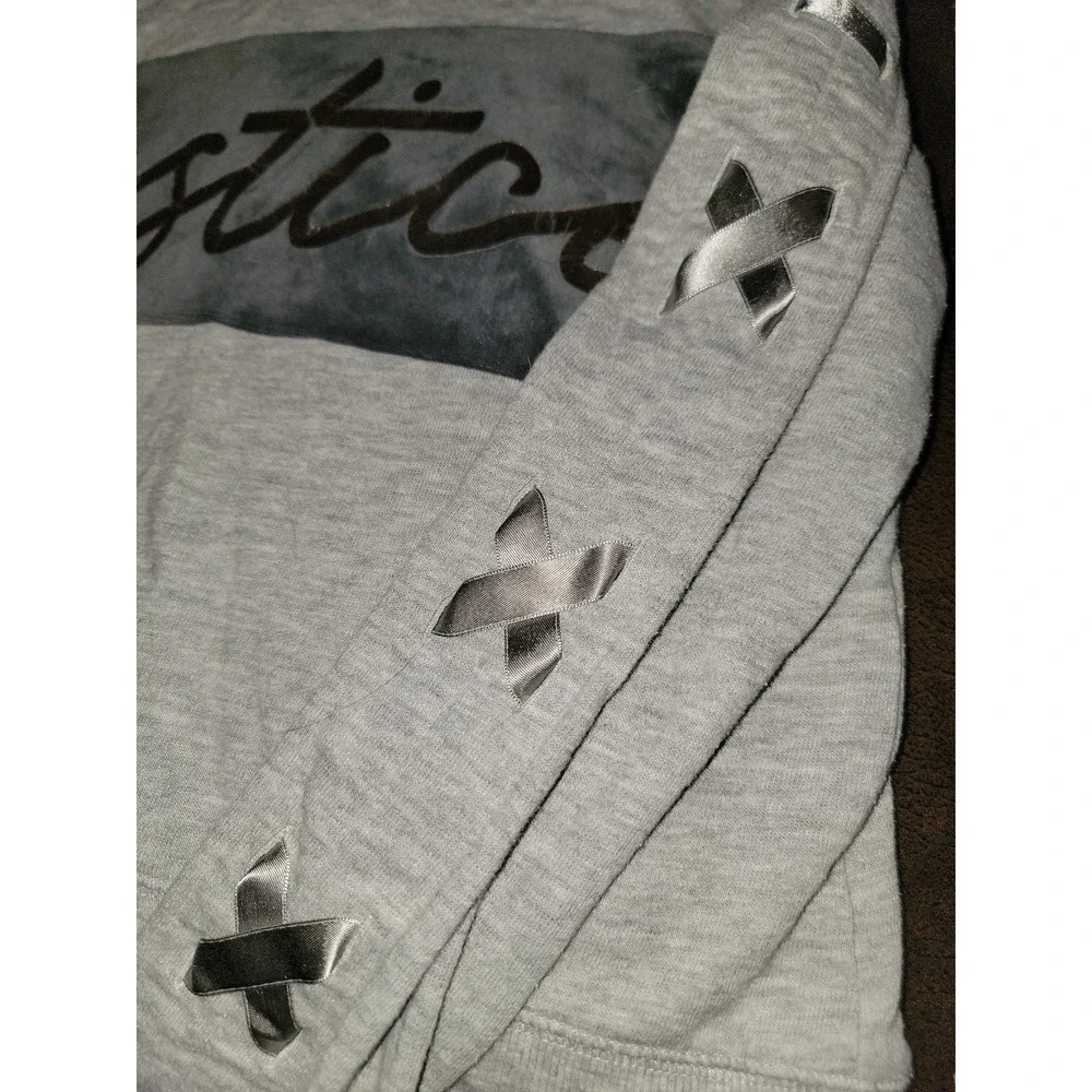 Justice active cropped sweatshirt gray‎ size 8